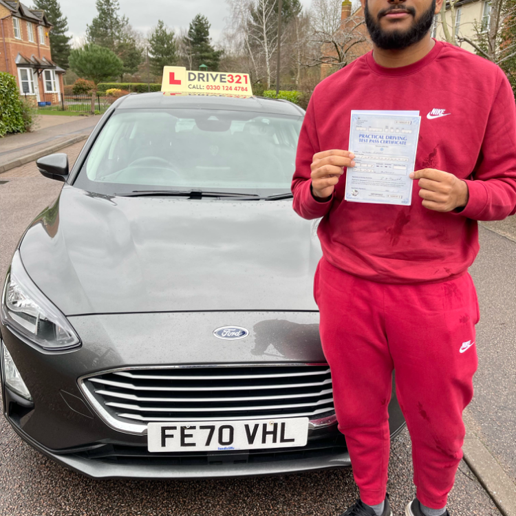 Nithan Rupert driving test pass photo of Nithan Rupert