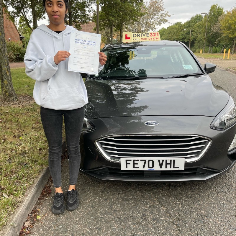 Karishma Padalia driving test pass photo of Karishma Padalia