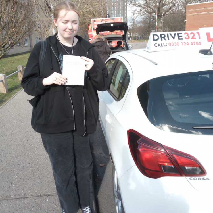 driving test pass photo of Grace Collins