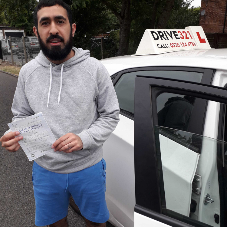 driving test pass photo of Fahim