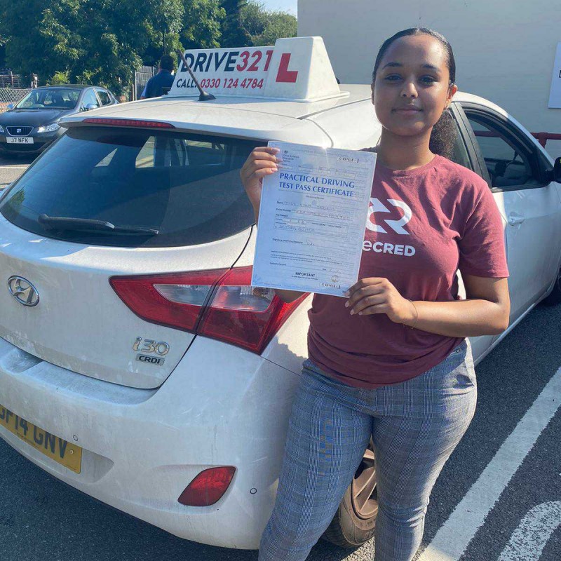 Sina Pedros driving test pass photo of Sina Pedros