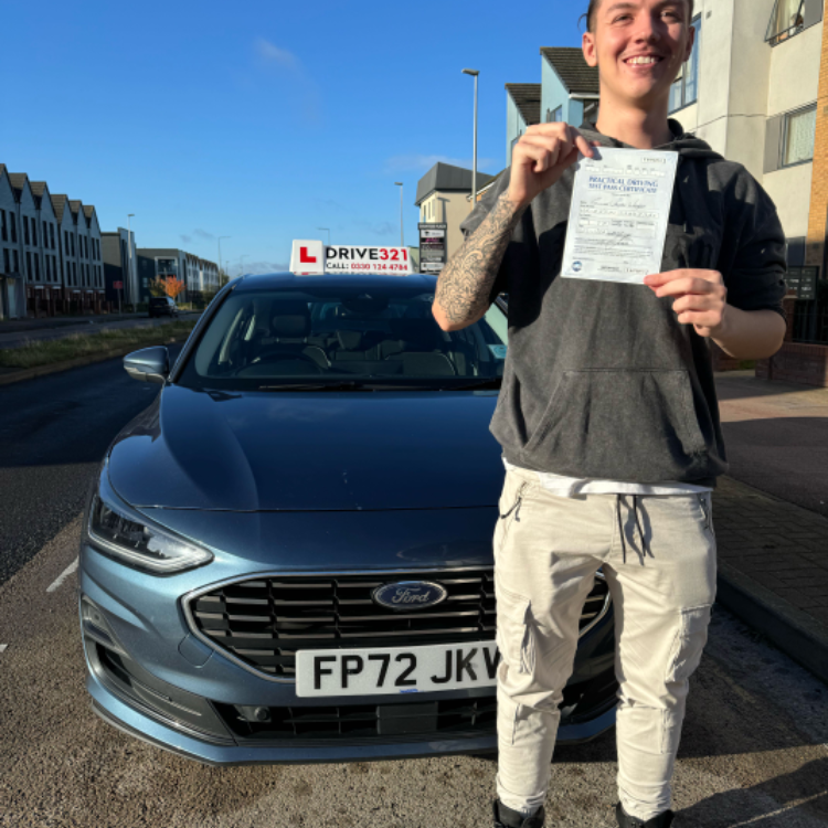 driving test pass photo of Connor
