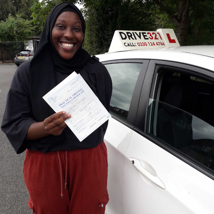 driving test pass photo of Ayesha Onwuama