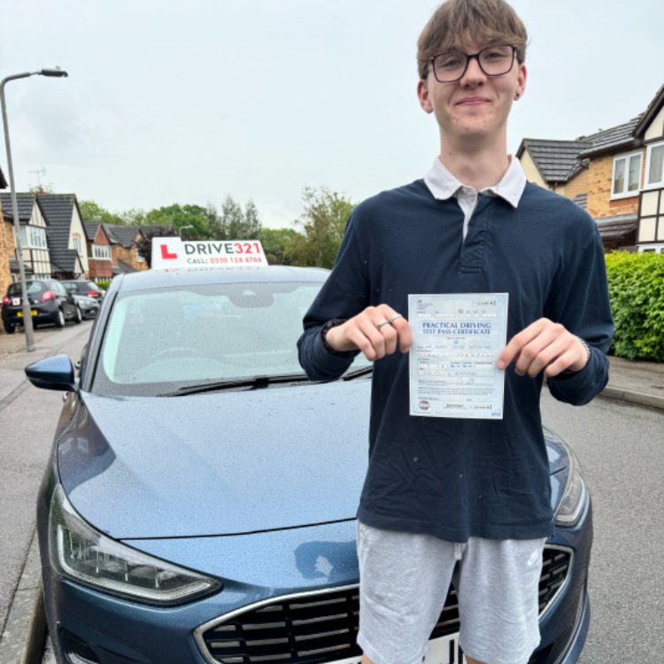 driving test pass photo of Harry