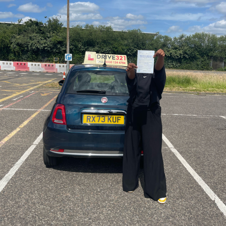 driving test pass photo of Asha Farah