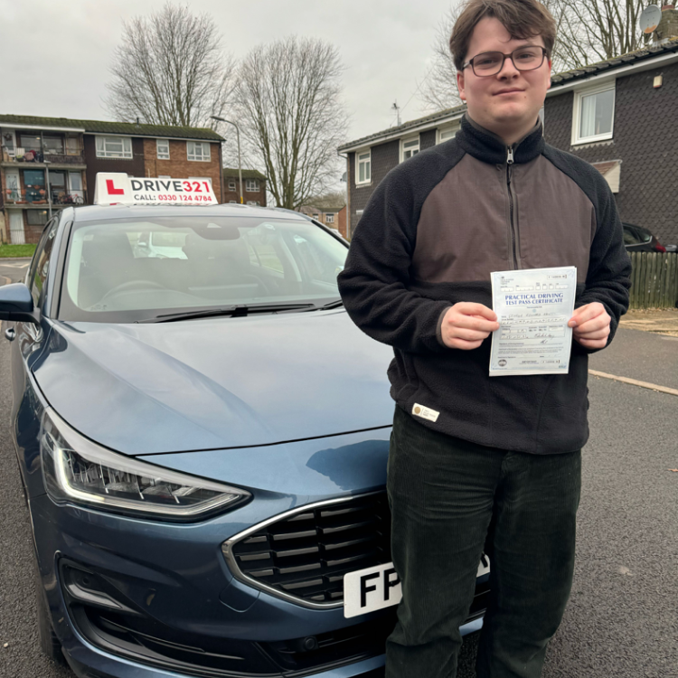 driving test pass photo of George
