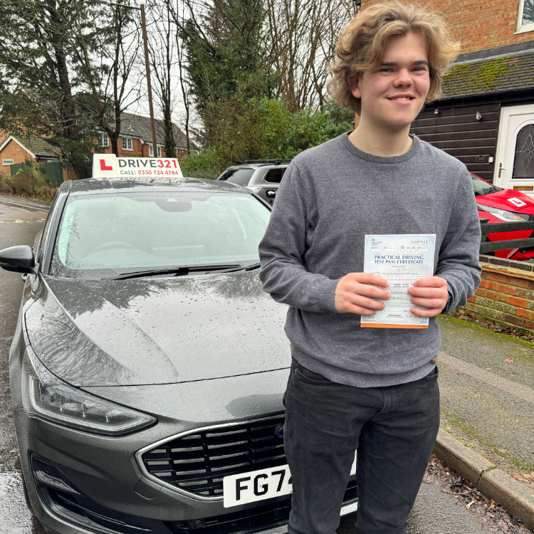 driving test pass photo of Oliver