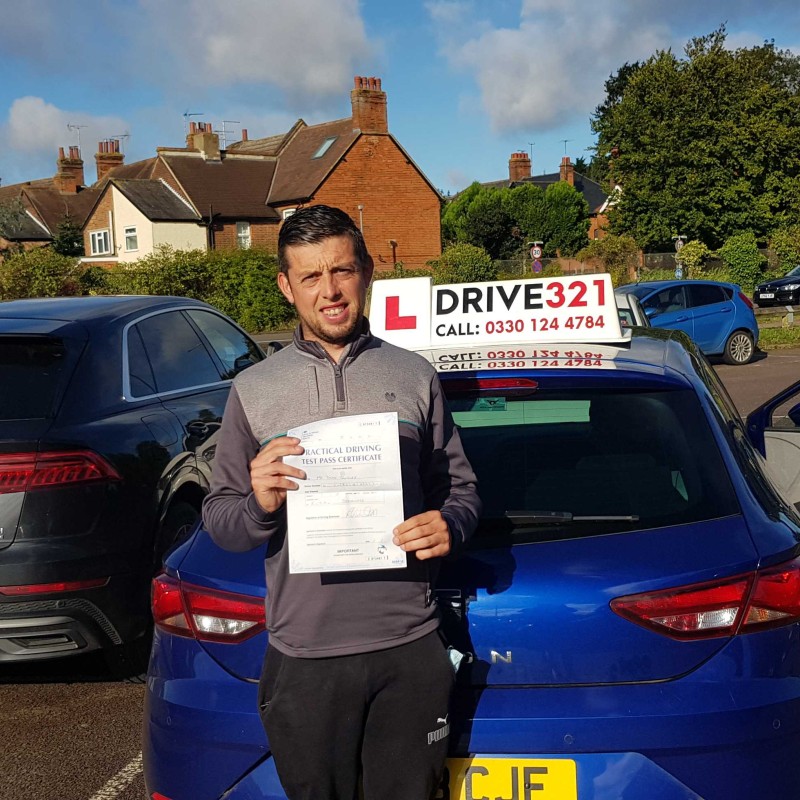 driving test pass photo of Dean Quigley